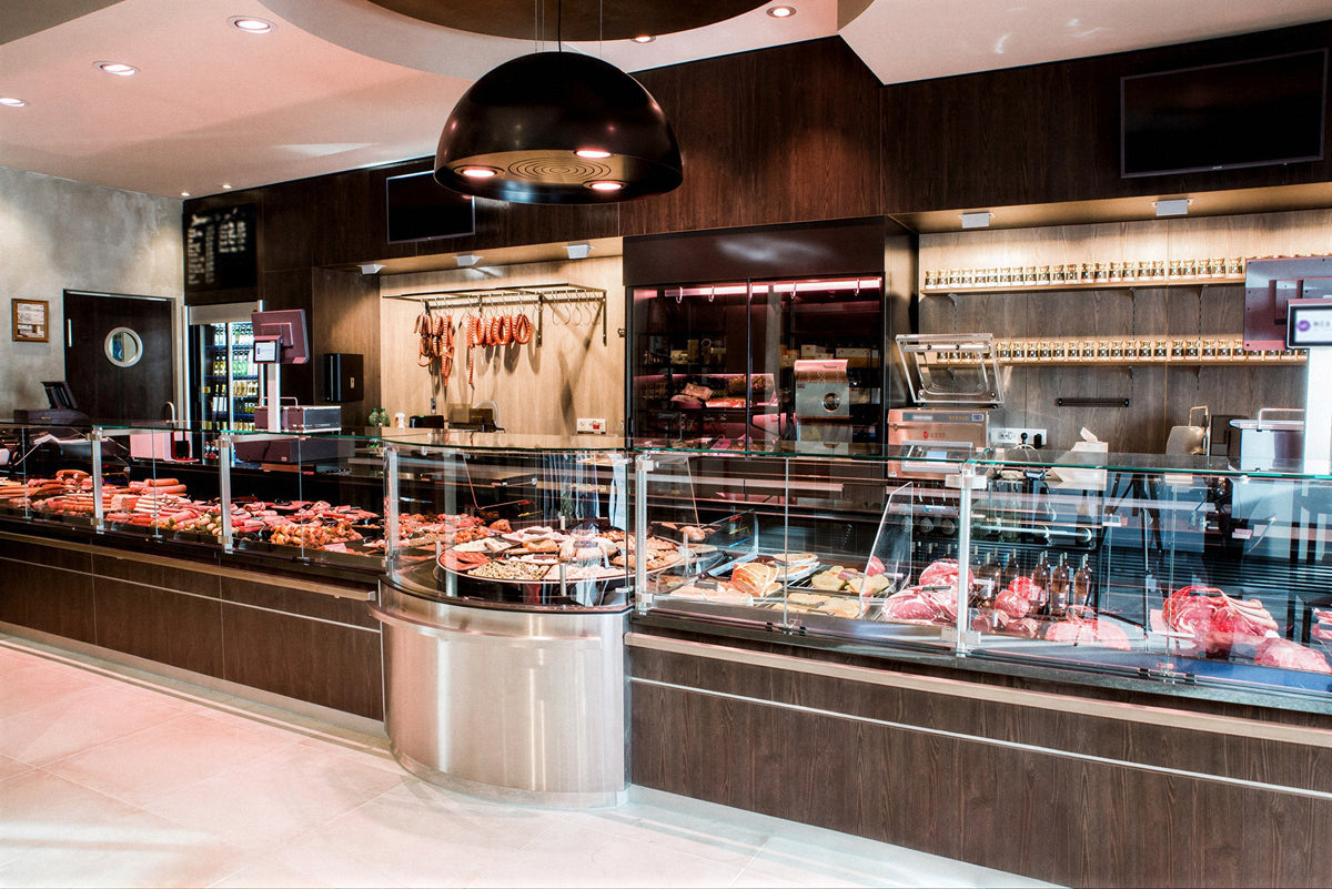Le comptoir de l'atelier boucherie Meatbros à Niederanven