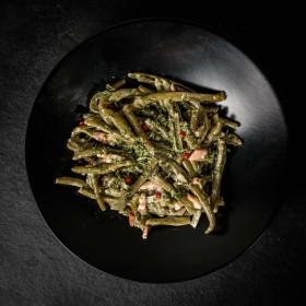 Salade haricots verts au lard - Meatbros